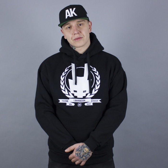 AK Logo hoodie - černá / bílá