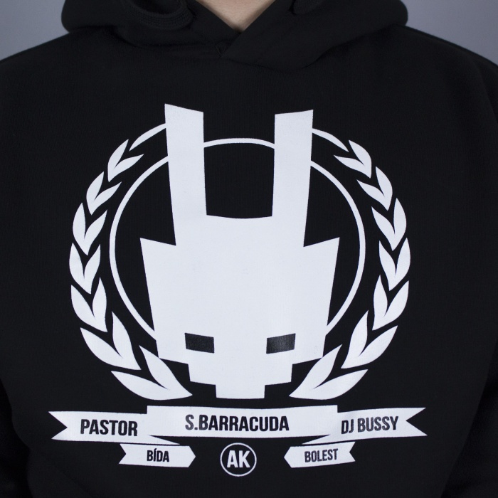 AK Logo hoodie - černá / bílá