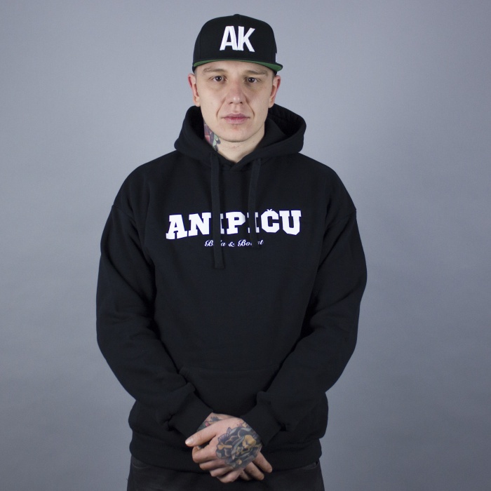 ANIPIČU hoodie - černá / bílá