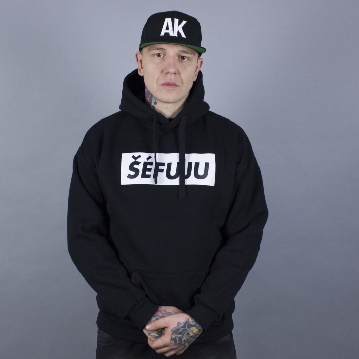 ŠÉFUJU hoodie - černá / bílá